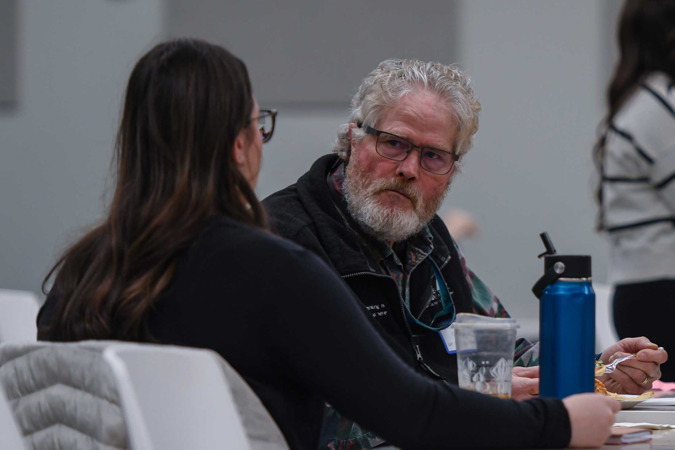 Man and woman having a conversation